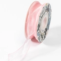Pink sheer organza ribbon roll for floral bouquets and gift wrapping decoration - Fishtail Yarn (Standard Roll) / Pink