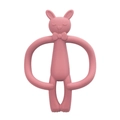Pink rabbit silicone baby teether with bow tie design made of food grade material - Bunny-Rose