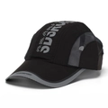 Black quick-dry baseball cap with grey SUSRUI lettering and breathable mesh panels - Black Sport Style (A3)