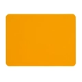 Solid orange silicone placemat for kids with rectangular rounded corner design - Orange