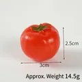 Lifelike PVC cherry tomato model 3x2.5cm realistic fake fruit for home decor and props - Cherry Tomato - No Hook