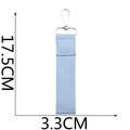 Detail view of light blue fabric ribbon keychain with silver swivel clasp 17.5cm x 3.3cm - Large / Sky Blue