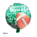 Round 18 inch American football foil balloon with green tactic board and Touch Down text - 18 Inch American Football
