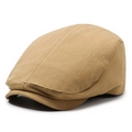 Klassieke kaki krantenbezorgerspet voor heren met retro stiksel en ademende stoftextuur - Khaki