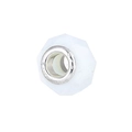 Faceted milky white resin European charm bead with S925 sterling silver core for bracelets - Style 22 (Milky White)