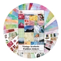 Vintage aesthetic scrapbook sticker set featuring floral and classic retro designs - Vintage Aesthetic Fashion Style (J25)
