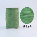 Grass green Korean waxed cord color 124 for DIY jewelry making and braided bracelets - 124 Yellow-green / 1.0mm 160m