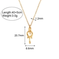 Gedetailleerde maatspecificaties voor 18K vergulde ketting met afmetingen van de hanger - Gouden Lava Ring Hanger Ketting