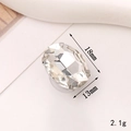 Oval crystal shoe charm with silver metal base, size 18x13mm, weighing 2.1g for DIY crafts - C464-13*18 Oval Gemstone