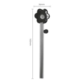 Black flower glass stirrer spoon with silver long handle measuring 165mm for dessert - Sun Flower Spoon (Black Flower + Black Handle)