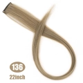 22 inch synthetic clip-in hair extension in ash blonde shade 136 for volume - Light Brown Gold (136H)