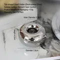 Μινιμαλιστική ασημί κεραμική βάση κεριών σε σχήμα ελαστικού για κεριά ράβδους - Μικρό Κηροπήγιο Ελαστικό - Ασημί