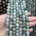 Handgehaltene grün-weiße Chalzedon-Rundperlen für DIY-Schmuckherstellung - Green Grass Stone A220 / 4mm (ca. 88 Perlen)
