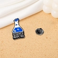 Science Addicted enamel pin with blue chemical flask design and butterfly clasp - SCIENCE ADDICTED (CZ0307-3)