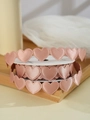 Elegant heart-shaped champagne pink satin ribbon roll for gift wrapping and DIY crafts - 2.5CM Width/9M Roll / Lotus root pink