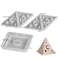 Silicone pyramid mold set for DIY resin moon star lamp with precise dimensions - Star & Moon Hollow / Moon Pyramid (Panel + Base)