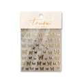 Gold stamping butterfly nail art stickers model 2324 with intricate hollow designs - 2324-New Gold Stamping