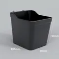 Black storage bin for pegboard organizer, dimensions 100x80x90mm for wall shelving - Storage Container - Black