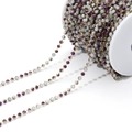 Iris purple 3.5mm crystal bead chain on spool for DIY necklace making projects - Iridescent Grey/3mm/03