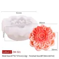 Lotusblumen-Silikonform für handgemachte Kerzen und Seifen mit detaillierten Maßangaben - Lotus C ZW-321
