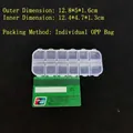 12-grid clear plastic storage box with numbered lids for beads and jewelry, 12.8x5x1.6cm - 12-Compartment Nail Art Box 12.8x5x1.6cm