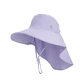 Cappello da sole lavanda con foro per coda di cavallo e protezione per il collo - Viola
