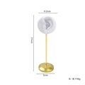 Green resin and gold metal earring display stand with silicone ear mold for jewelry - Left Ear / White Left Ear