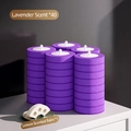 Lavender and lemon replacement refills for disposable toilet brush with 41 pieces - 40 Lavender Scent Refill Heads + 1 Lemon Balm