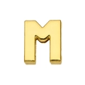 Polished 8mm gold-tone metal letter M charm for DIY jewelry and personalized keychains - Letter-M / 8mm (Inner Diameter)