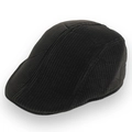 Klassische schwarze Cord-Schiebermütze im britischen Vintage-Stil für Herbst und Winter - Einheitsgröße 58cm Umfang / Cord Einfarbig-Kaffee