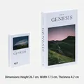Decorative Book of Genesis modern coffee table ornament with scenic nature cover art - Foldable Style (Assembly Required) / BH-256