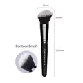 Z'OREYA 15-piece black angled blush brush with synthetic bristles for makeup application - 872 Blush Contour Brush