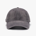 Gorra de béisbol clásica de algodón lavado gris oscuro con diseño de 6 paneles - Gris