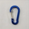 Moschettone blu a forma di pera in lega di alluminio con chiusura a molla argento per outdoor - Blu Reale