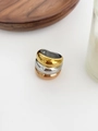 Three-tone stacked ring set in gold, silver, and rose gold with a polished finish - US 8 / Three Colors