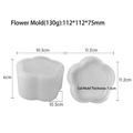Flower shaped silicone resin storage box mold set with lid dimensions and weight - Plum Flower Storage Box Mold with Lid J-279