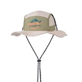 Cappello da sole per bambini beige e verde oliva ad asciugatura rapida con cordino - Beige