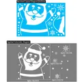 Christmas Santa Claus static window sticker set with snowflakes measuring 25x35cm - XC031