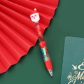 Christmas multi-color ballpoint pen with Santa Claus topper and red star liquid sand - Series 3 - Santa Claus