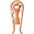 Abrebotellas multifuncional 4 en 1 naranja con agarre antideslizante y varias funciones - Set de 2 piezas / Naranja