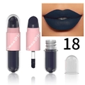 CmaaDu 2-in-1 matte lippenstift en lipgloss set in donkerblauwe kleur 18 - Kleur 18