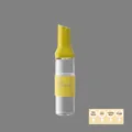 Glass oil dispenser bottle with yellow anti-slip grip and precision pour spout - 500ml / Bright Yellow
