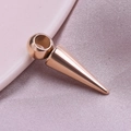 Rose gold stainless steel tapered ball stud earring component for DIY jewelry - Rose Gold