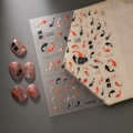 3D-reliëf koi vis nagelstickers met rode karpers en geluksbrenger ontwerpen - Gelukskoi Thema Stijl (FEB-826)