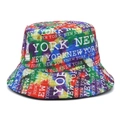Sombrero de pescador Panama con estampado multicolor de Nueva York y la Estatua - M / Monumento Estatua de la Libertad