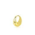 Polierter 18K vergoldeter U-förmiger Ohrring mit glattem Flüssigmetall-Finish - 925er Silber / Gold Stück