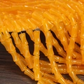 Strands of translucent orange bamboo shaped glass beads for DIY bracelet and jewelry making - 6x12mm Golden Yellow (1Pc)