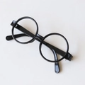 Classic round black frame wizard glasses for cosplay costumes and themed parties - Black Round Glasses Frame