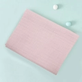 Pink double-layer cotton muslin swaddle blanket with grid texture for newborns - Dusty Pink