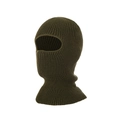 Army green knitted balaclava with single hole design for winter outdoor skiing - 1-Hole Design / Army Green